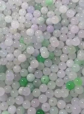 男女巴山翡翠无白冰种散珠包邮