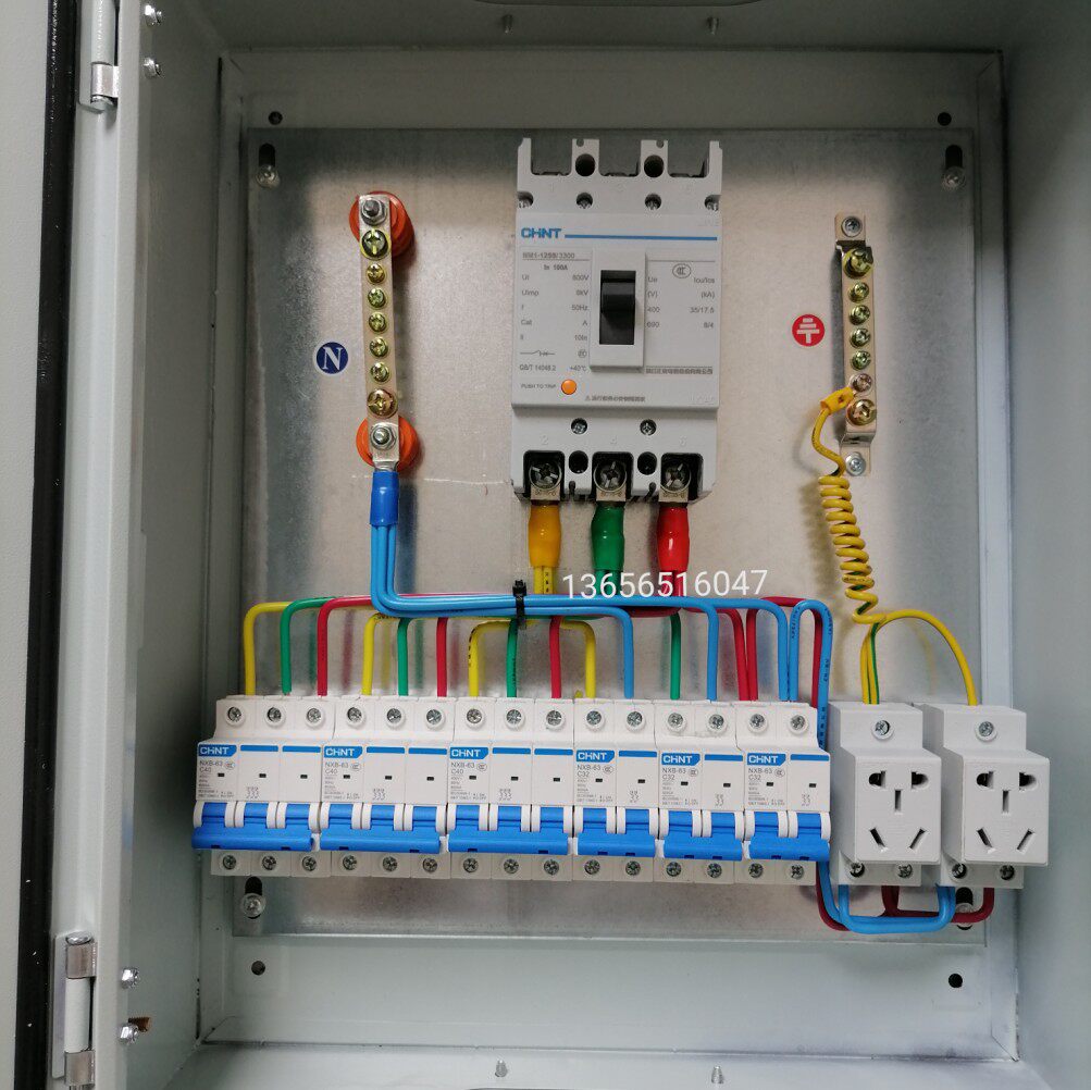 家用照明成套配电箱开关电表插座分线箱强电布线工地二三级临时箱