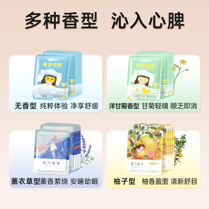 【天猫u先】可孚蒸汽眼罩缓解眼疲劳睡眠遮光护眼罩热敷发热10片 - 图1