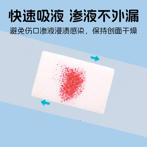 创可贴防水透气医用透明止血贴防磨脚伤口碘伏棉签洗澡隐形创口贴 - 图2