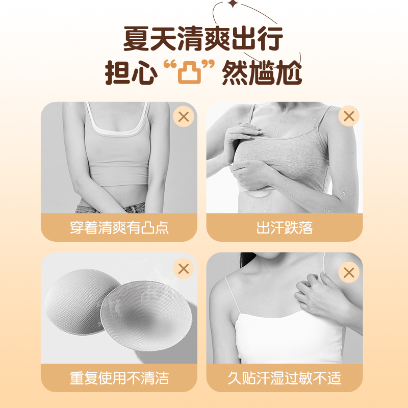 可孚防凸点胸贴一次性乳贴夏透气无纺布女男士隐形医用敷贴乳头贴-图0