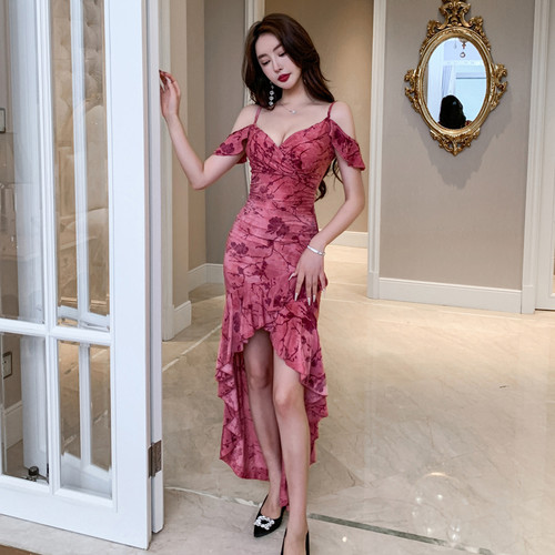 夜总会性感晚礼服连衣裙长裙气质技师桑拿KTV佳丽夜场上班工作服 - 图2
