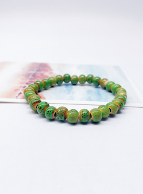 陶瓷饰品新款花釉珠子手链多色