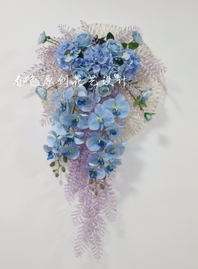 客厅沙发背景墙店铺墙面壁挂花艺