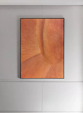 橙色调手绘油画抽象立体雕刻画原创装饰画客厅背景墙玄关挂画定制