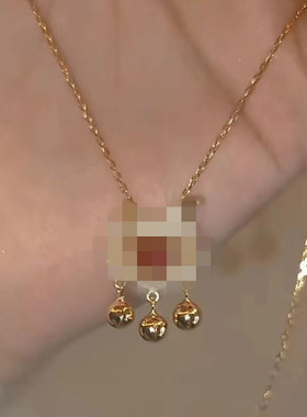 新中式小兔子平安锁项链女轻奢小众兔耳朵铃铛锁骨链闺蜜生日礼物