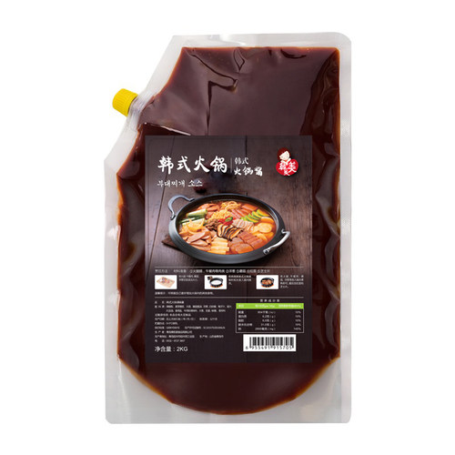 韩式火锅酱料2kg商用大包装韩剧同款火锅店火锅底料辣酱调料 - 图2