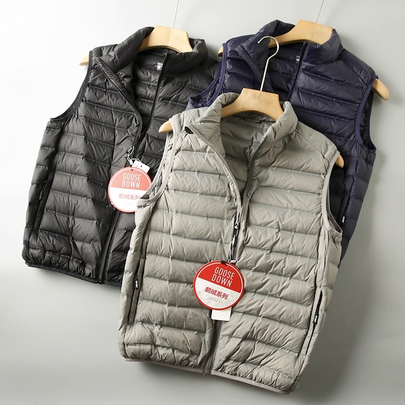 轻奢！白鹅绒！闭眼入！高蓬松意式高端运动羽绒服马甲外套背心男 - 图0