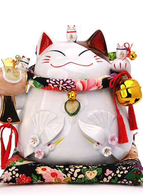 万宝槌招财猫摆件开业礼物家居装饰品客厅乔迁新居礼品高档轻奢