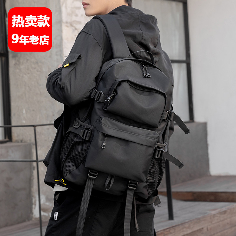 End&start日系机能背包男士双肩包大容量旅行包大学生书包男潮牌