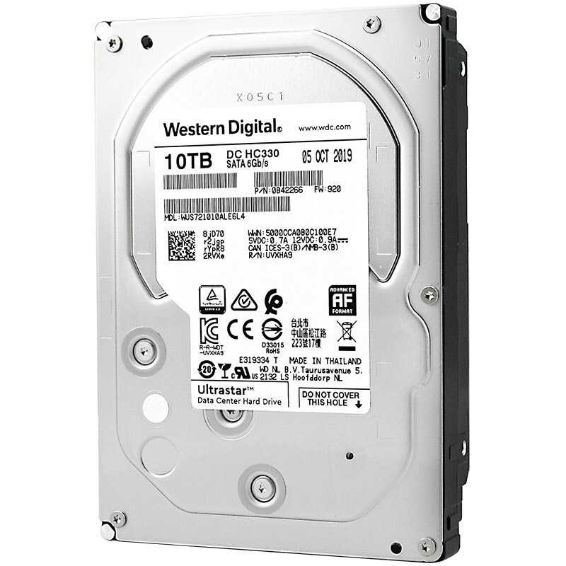 西部数据 10TB 企业级硬盘 3.5英寸 SATA接口 WUS721010ALE6L4 - 图1