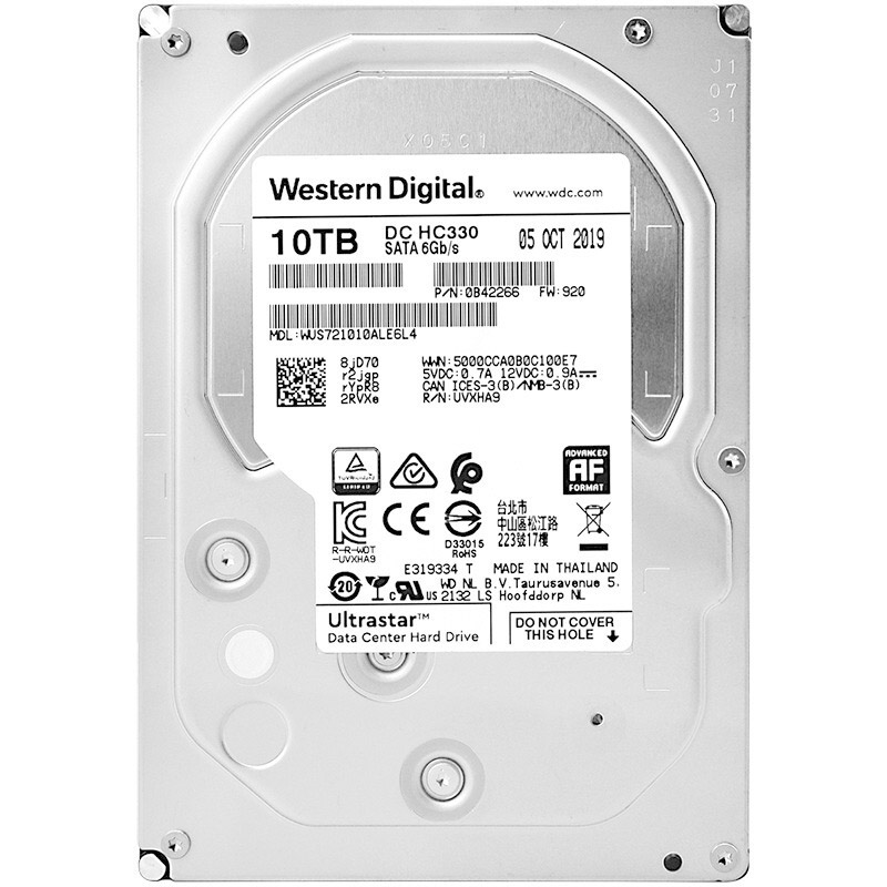 西部数据 10TB 企业级硬盘 3.5英寸 SATA接口 WUS721010ALE6L4 - 图0