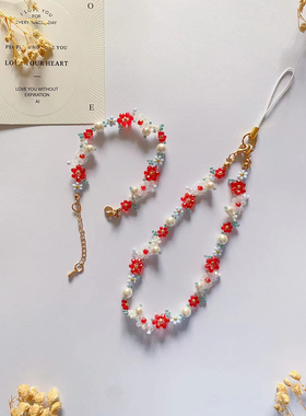 车厘子莓果 原创设计手工制作串珠挂件清新女孩时尚简约百搭饰品