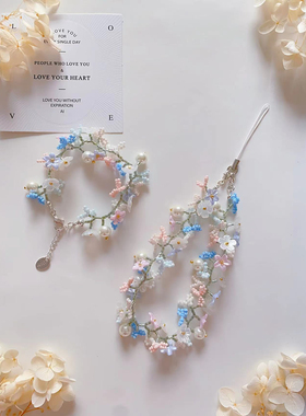 午后花影 2026新款串珠碎花戒指ins甜美可爱少女小众配饰串珠材料