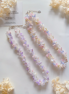 香草布丁原创设计手工串珠手机链diy自制手链项链小女孩闺蜜礼物