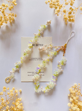 春日花絮  2025春季新款原创设计手工串珠手链清新百搭女生手机链