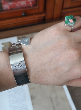 [观心]大吉小吉999银手工银镯