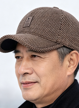 冬季中老年男士加厚护耳棒球帽