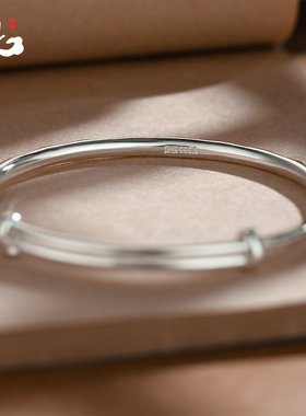 光面圆肚S999纯银个性足银实心