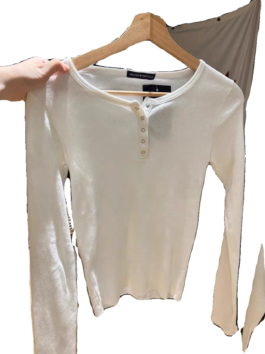 Brandy girl bm女新款白色打底衫女秋冬内搭长袖T恤正肩修身纯棉,淘宝优惠券,粉丝福利购,淘宝优惠卷