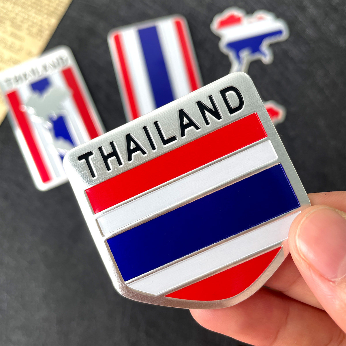 泰国国旗金属车贴改装汽车标牌 铭牌 铝合金3D车标电动摩托车身贴,淘宝优惠券,粉丝福利购,淘宝优惠卷