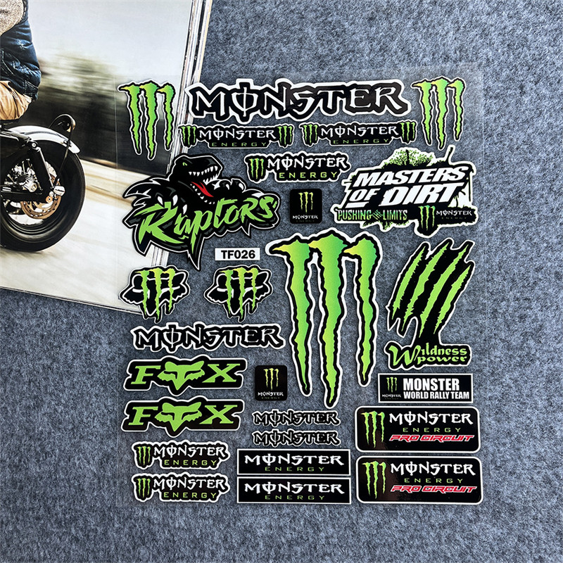 Monster Sticker Waterproof Monster Sticker Helmet Sticker