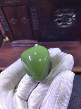 和田玉东北籽料透闪石玉析木绿河磨玉果冻肉原石48克结构均匀正品