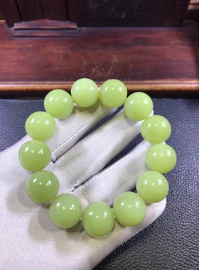 黄白河磨玉粒粒带皮手链104克析木河磨玉精品原生态东西性价比高