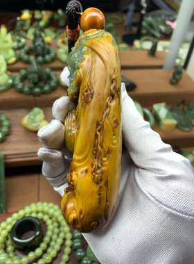 析木河磨玉籽料达摩手把件小摆件茶宠277克玉质温润细腻雕工精致