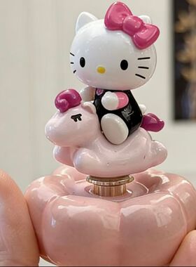 景德镇童心小马KT转转可爱凯蒂猫可旋转车载桌面摆件送礼礼物批发
