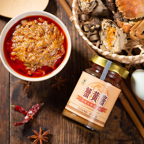 8月新货蟹黄酱沙博士 250g1瓶装拌饭炒菜正宗即食一手货源餐饮用 - 图0