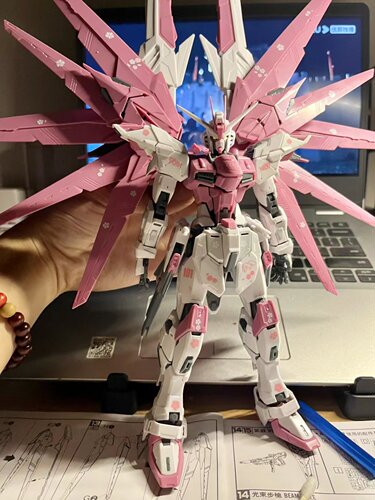 大班MG樱花自由2.0魔改1/100带樱花水贴机甲拼装模型机甲玩具手办 - 图0