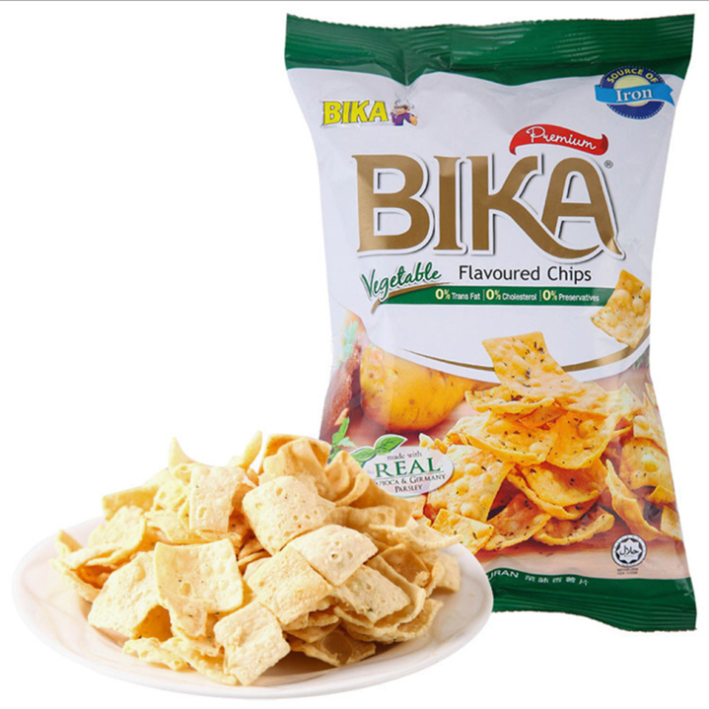 马来西亚进口休闲零食BIKA碧咔薯片鱿鱼海鲜酥多口味怀旧小吃包邮 - 图0