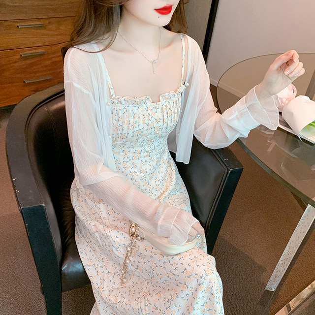 ຜ້າໄຫມ chiffon ຜ້າໄຫມໃນລະດູຮ້ອນຂອງແມ່ຍິງເຄື່ອງນຸ່ງປ້ອງກັນແສງແດດ