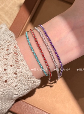 彩色编织绳极细手绳轻奢简约手链