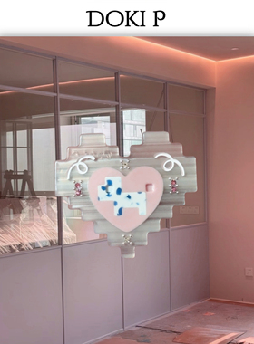 Doki P《玻璃拼图》原创设计爱心小狗手工钻石醋酸鸭嘴夹刘海边夹