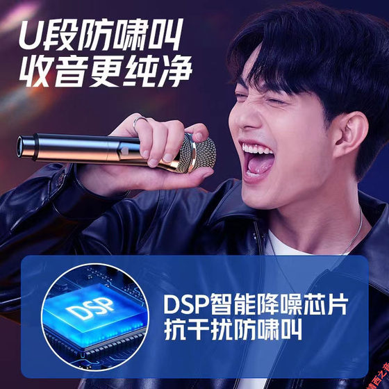 万能无线话筒麦克风充电家用功放音响ktv广场声卡演出直播通用