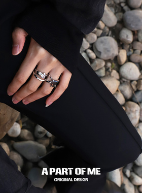 小众原创设计银戒指男女925纯银