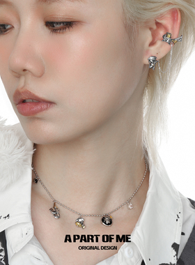 打工狗的一天 原创小狗圆珠项链小众设计锁骨链高级感女秋冬新款