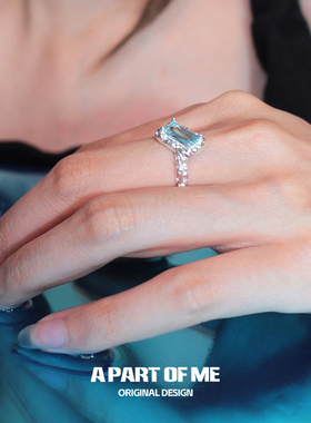 人鱼泪纯银小众设计仙女开口戒指