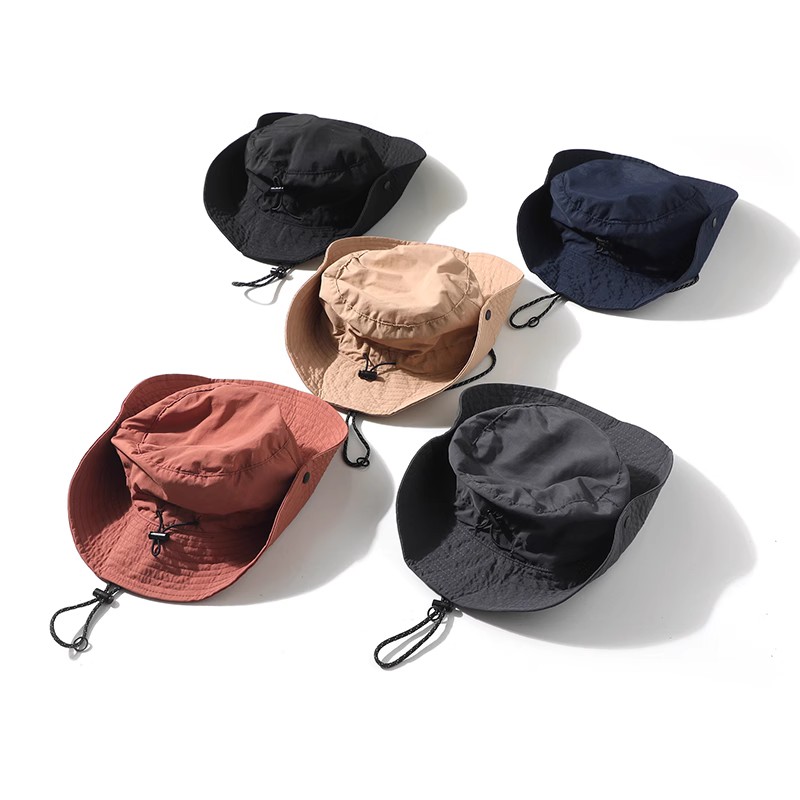 防水渔夫帽可收纳包包盆帽夏季薄款速干户外登山帽男士遮阳帽子女 - 图1