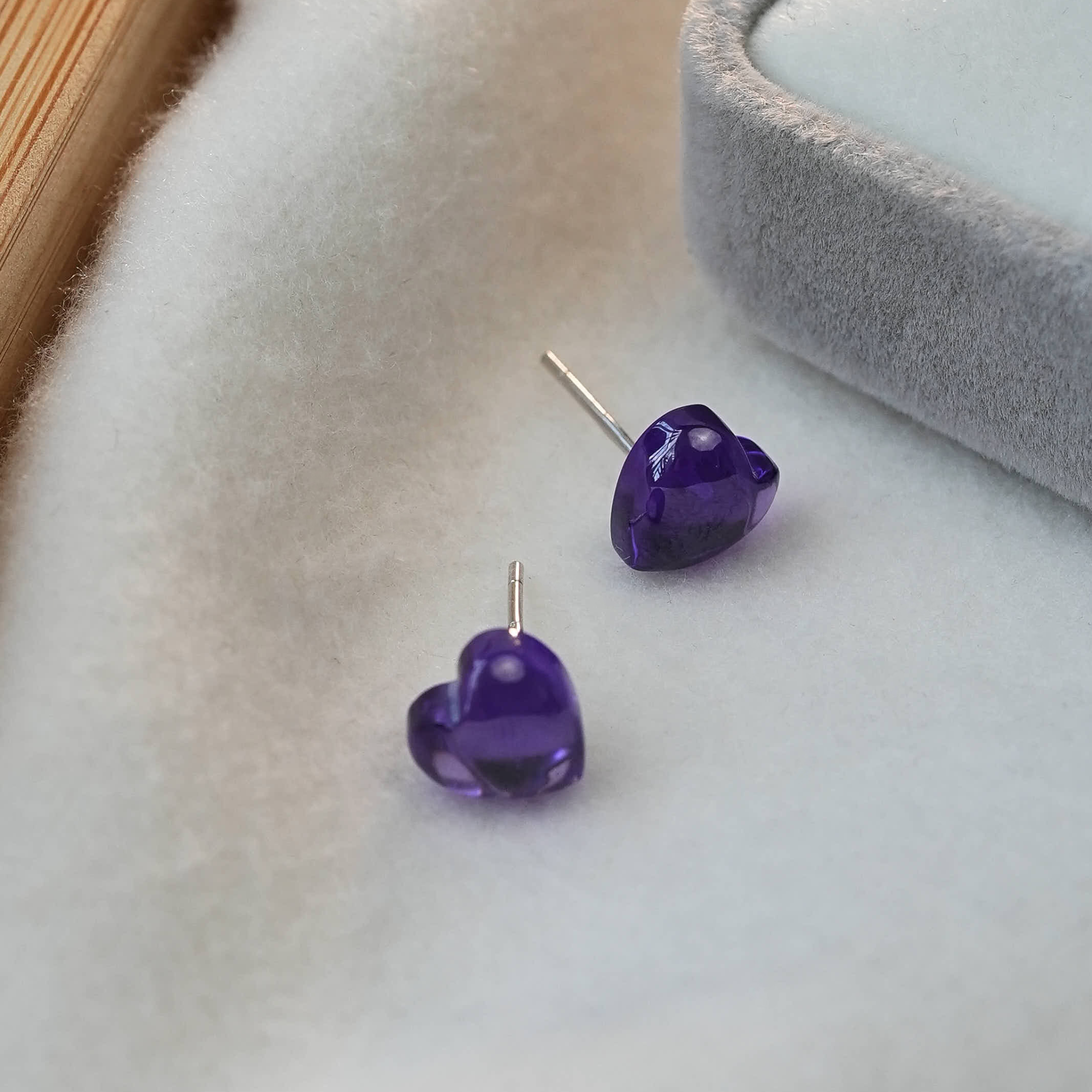 爱心小耳钉红色新年紫色简约精致百搭彩色银耳环,淘宝优惠券,粉丝福利购,淘宝优惠卷