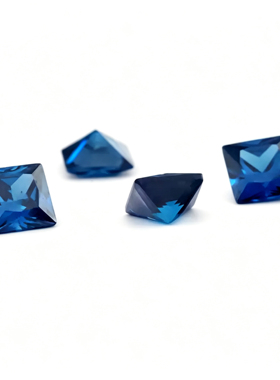 正方直角锆石 海蓝绿特殊色公主方裸石 2x2mm-10x10mm 贵色配石