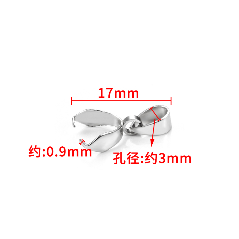 新款钛钢瓜子吊扣金色饰品配件diy吊坠挂件扣时尚夹圈扣潮流装饰 - 图2
