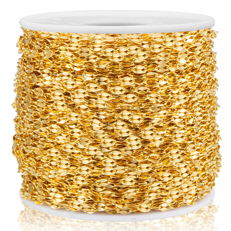 钛钢嘴唇链细链金色链条diy项链手链配件材料包链毛衣链流苏配饰,淘宝优惠券,粉丝福利购,淘宝优惠卷