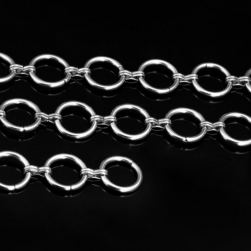 钛钢圆环链圆形链特色链条diy项链手链古巴饰品配链毛衣链手机链,淘宝优惠券,粉丝福利购,淘宝优惠卷