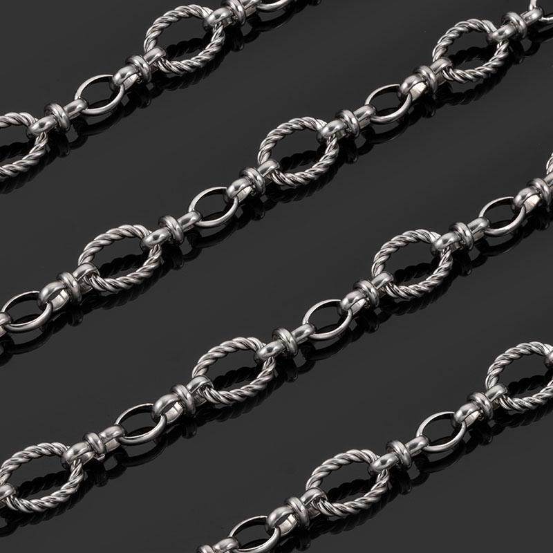 新款钛钢麻花手工椭圆夹扣链饰品链条diy项链手链时尚搭配链材料,淘宝优惠券,粉丝福利购,淘宝优惠卷
