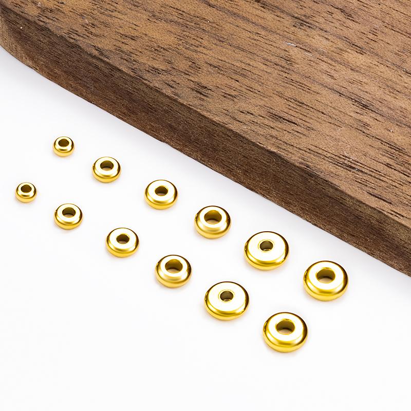 钛钢18k金隔片隔珠手工diy项链手链饰品配件手串垫片串珠配饰散珠 - 图3