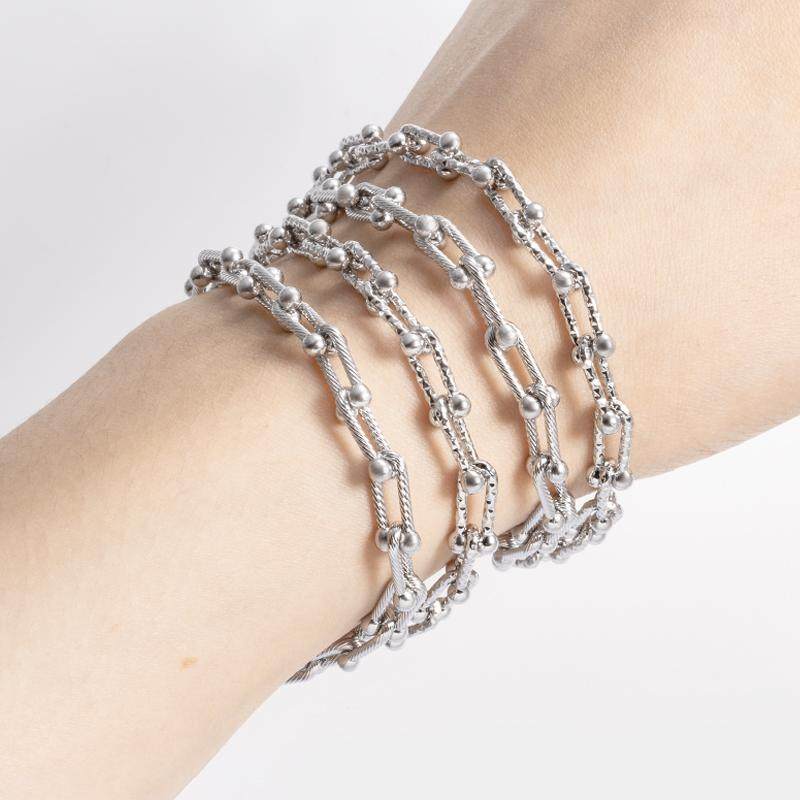 钛钢螺纹马蹄链饰品链条diy项链手链精美满天星U型链条装饰配链子,淘宝优惠券,粉丝福利购,淘宝优惠卷