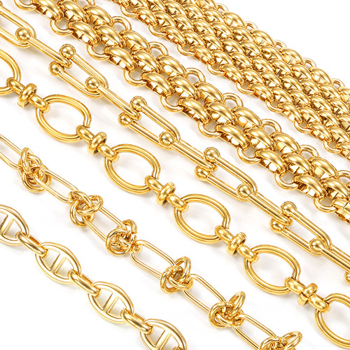 钛钢链条18K金链饰品diy项链手链包包链毛衣链手工链材料个性配链 - 图2